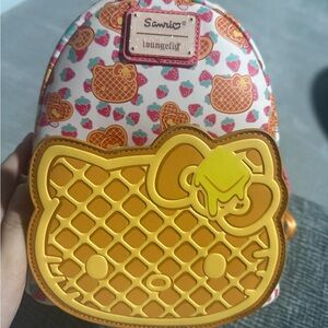 Loungefly Hello Kitty Scented Waffle Mini Backpack with Matching Wallet
